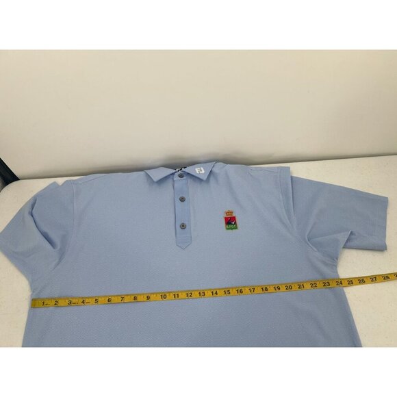 FootJoy XL ProDry Performance Golf Polo Shirt Light Blue RFGC Logo - Picture 4 of 11